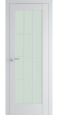 Межкомнатная дверь 102X пекан белый, стекло матовое
